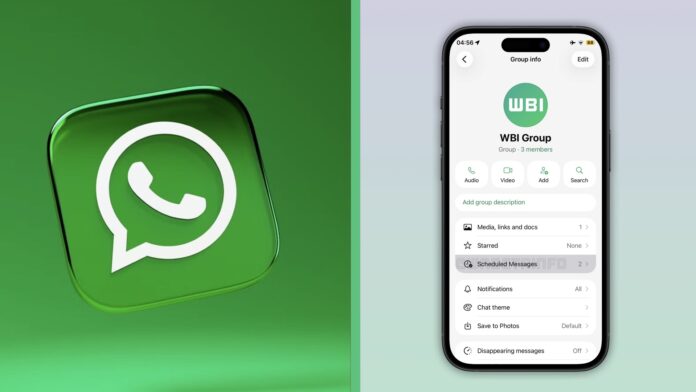 WhatsApp naplánovanie správy