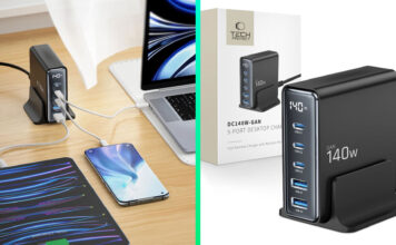 Jedna 140 W GaN nabíjačka na všetko a extrémne lacno? Táto má 3x USB-C, 2x USB-A a ešte aj displej Gan Nabíjačka