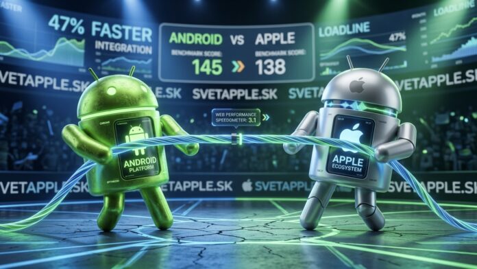 Android iPhone rýchlosť prehliadania webov