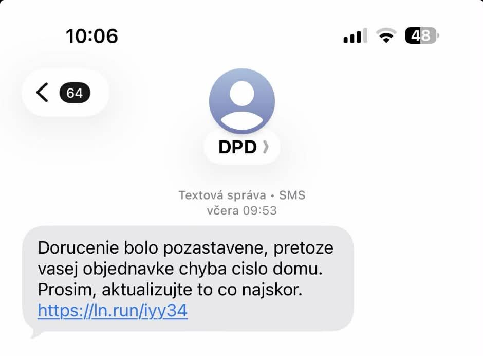 SMS podvod