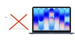 MacBook bez nabíjacieho adaptéra