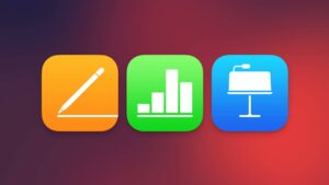 Apple iWork Pages, Numbers a Keynote