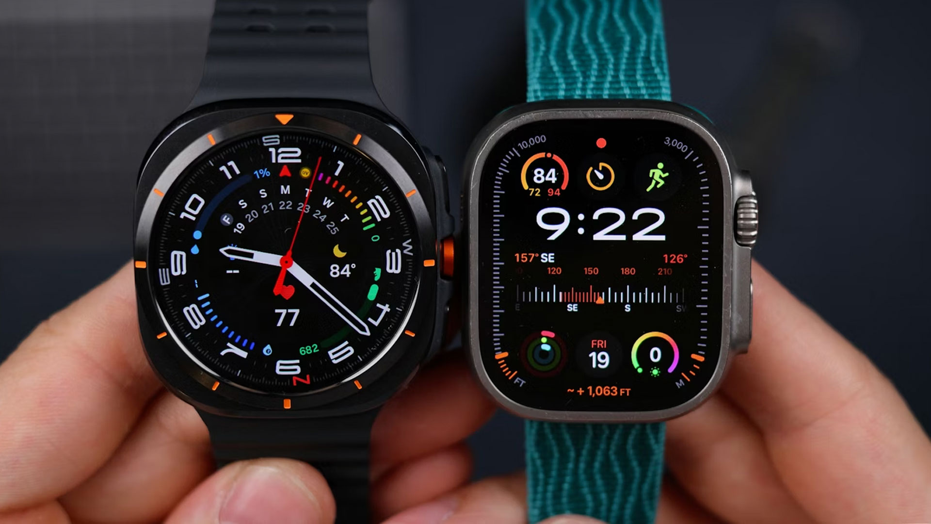 Samsung Galaxy Watch Ultra a Apple Watch Ultra 2