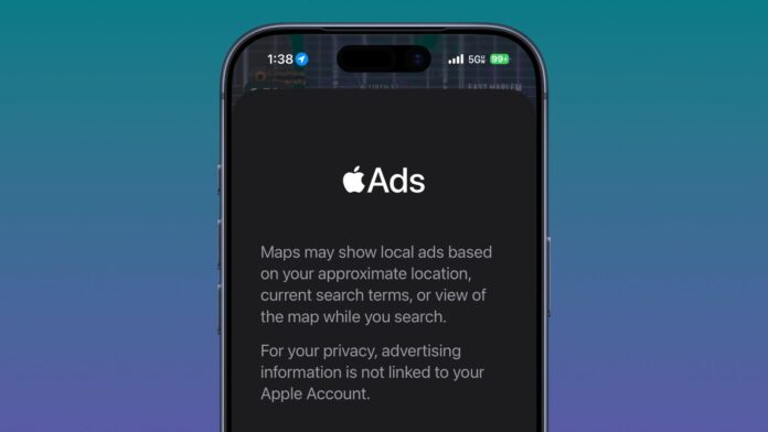 Reklamy v Apple mapách Reklamy v Apple mapách