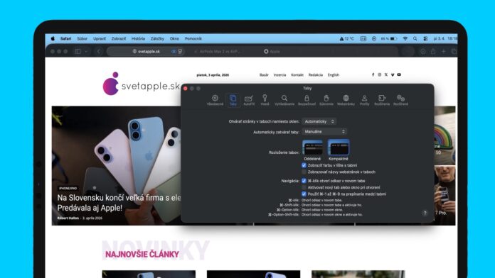 Safari kompaktné taby Safari kompaktné taby