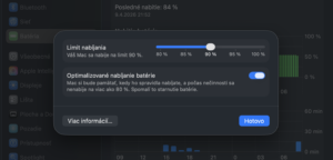 Mac limit nabíjania