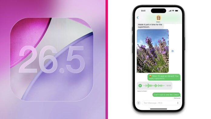 iOS 26.5 RCS správy