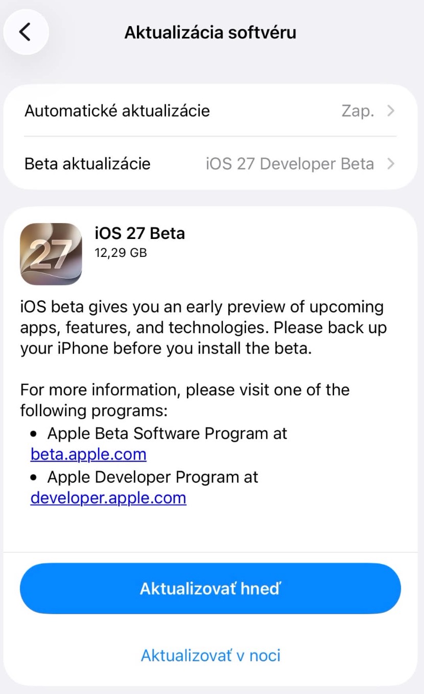 iOS 27 beta