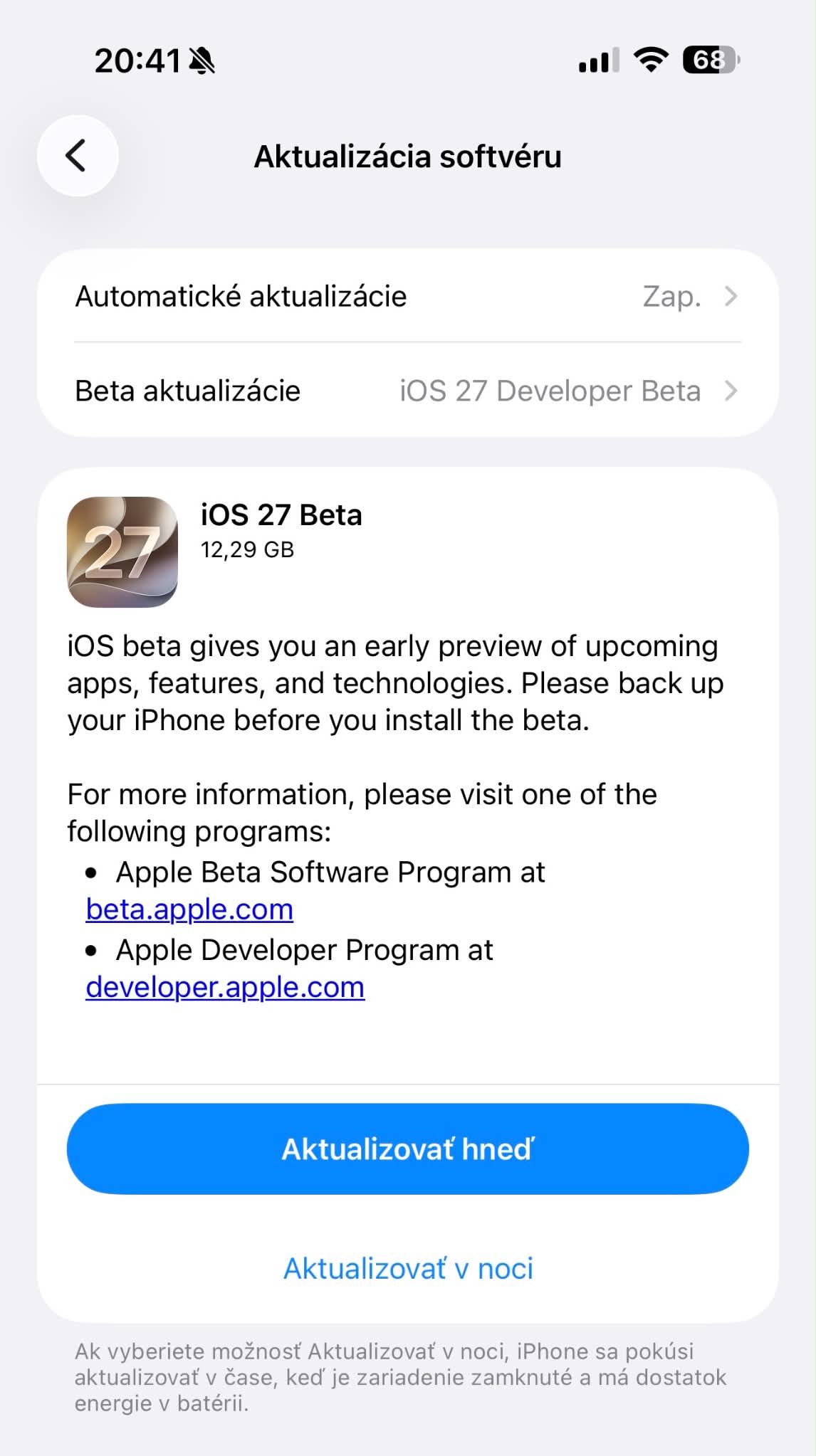 iOS 27 Public beta