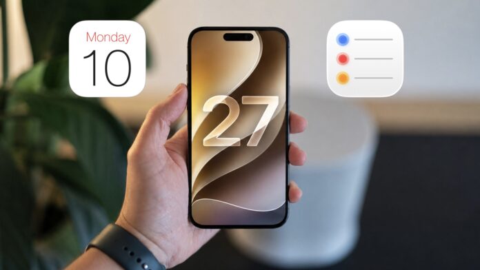 iOS 27 Kalendár a Pripomienky iOS 27 Kalendár a Pripomienky