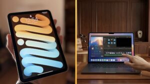 OLED iPad mini a dotykový MacBook