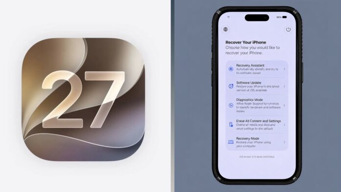iOS 27 Recovery režim pre iPhone