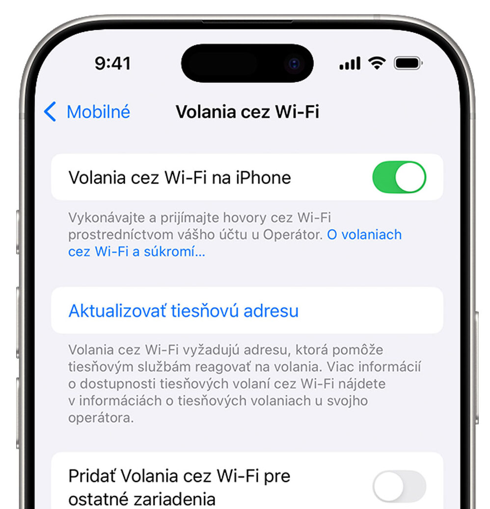 Wi-Fi volania