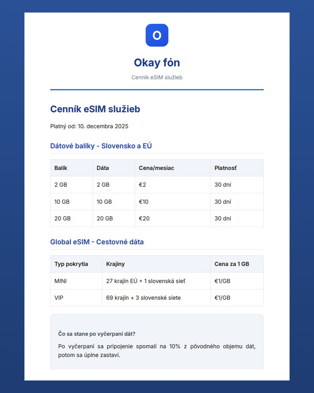 okay fon cennik
