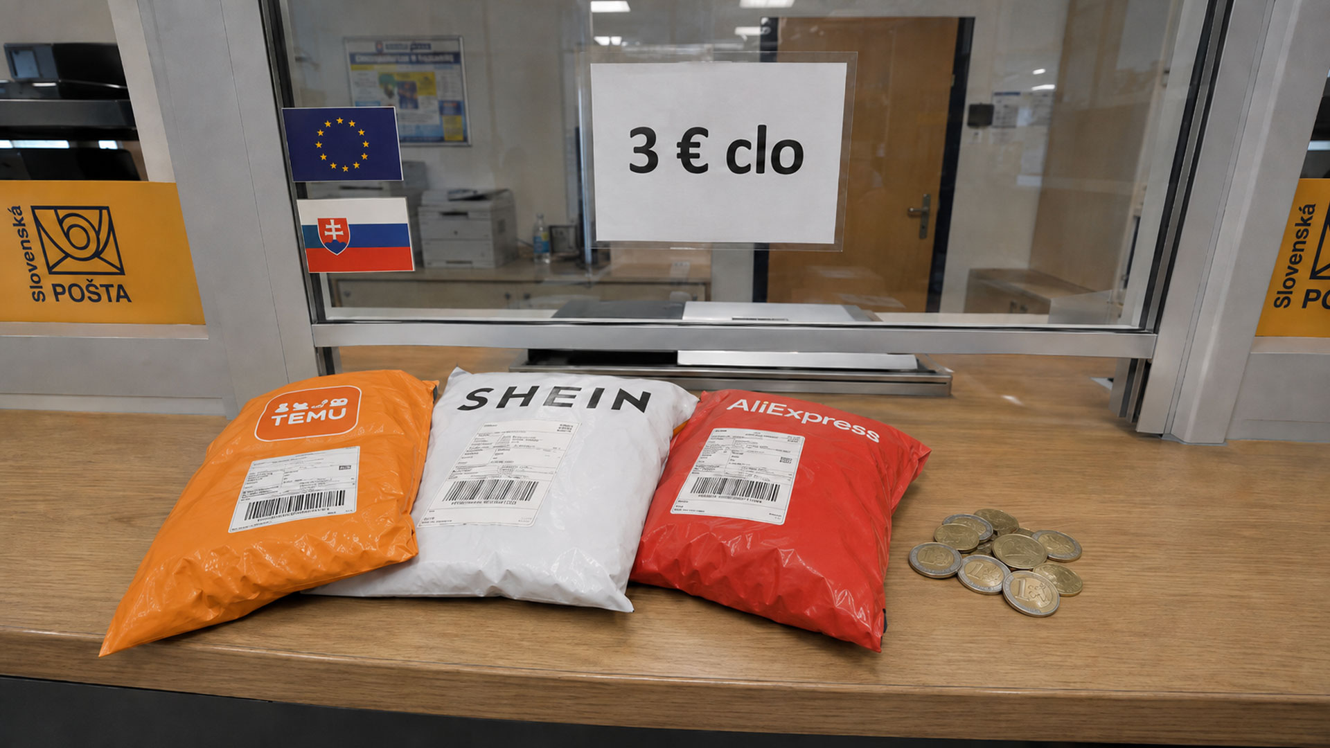 Shein, Temu, Aliexpress clo slovensko
