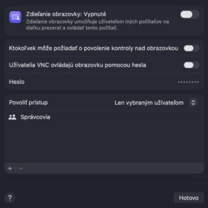 macOS 26.6.1 zdieľanie obrazovky