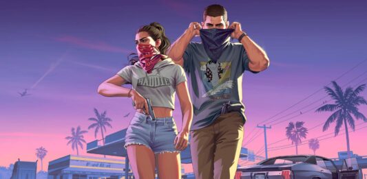 Lucia a Jason z hry GTA 6 pred automobilom vo Vice City