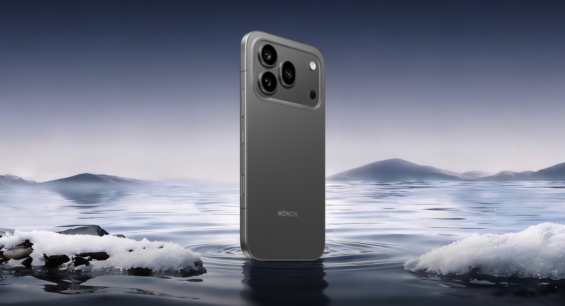Čierny Honor 600 Pro zo zadnej strany