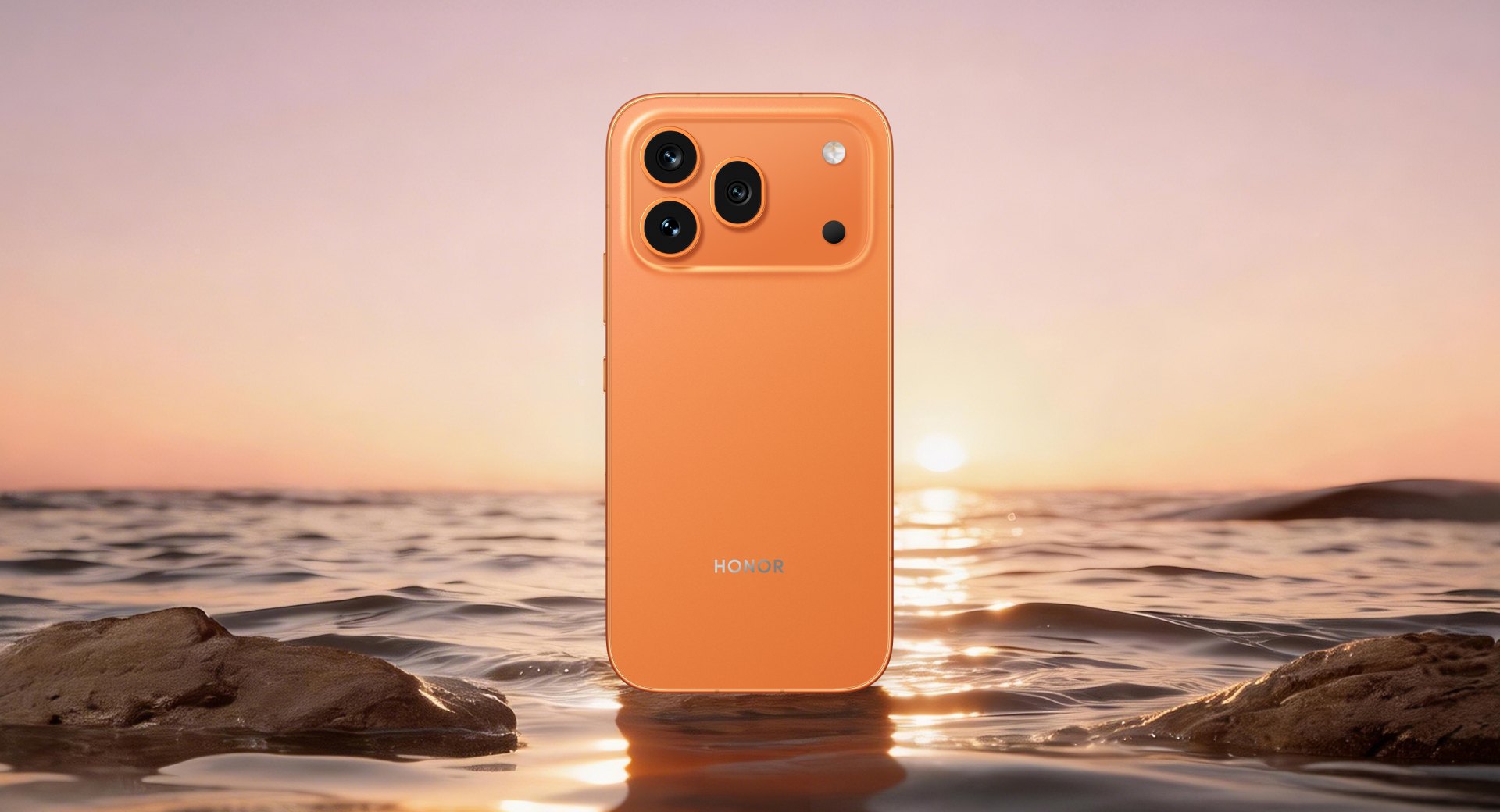 Oranžový Honor 600 Pro zo zadnej strany