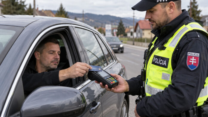 polícia pokuta platba kartou