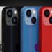 iPhone 14 Max v bielej, čiernej, modrej a červenej farbe